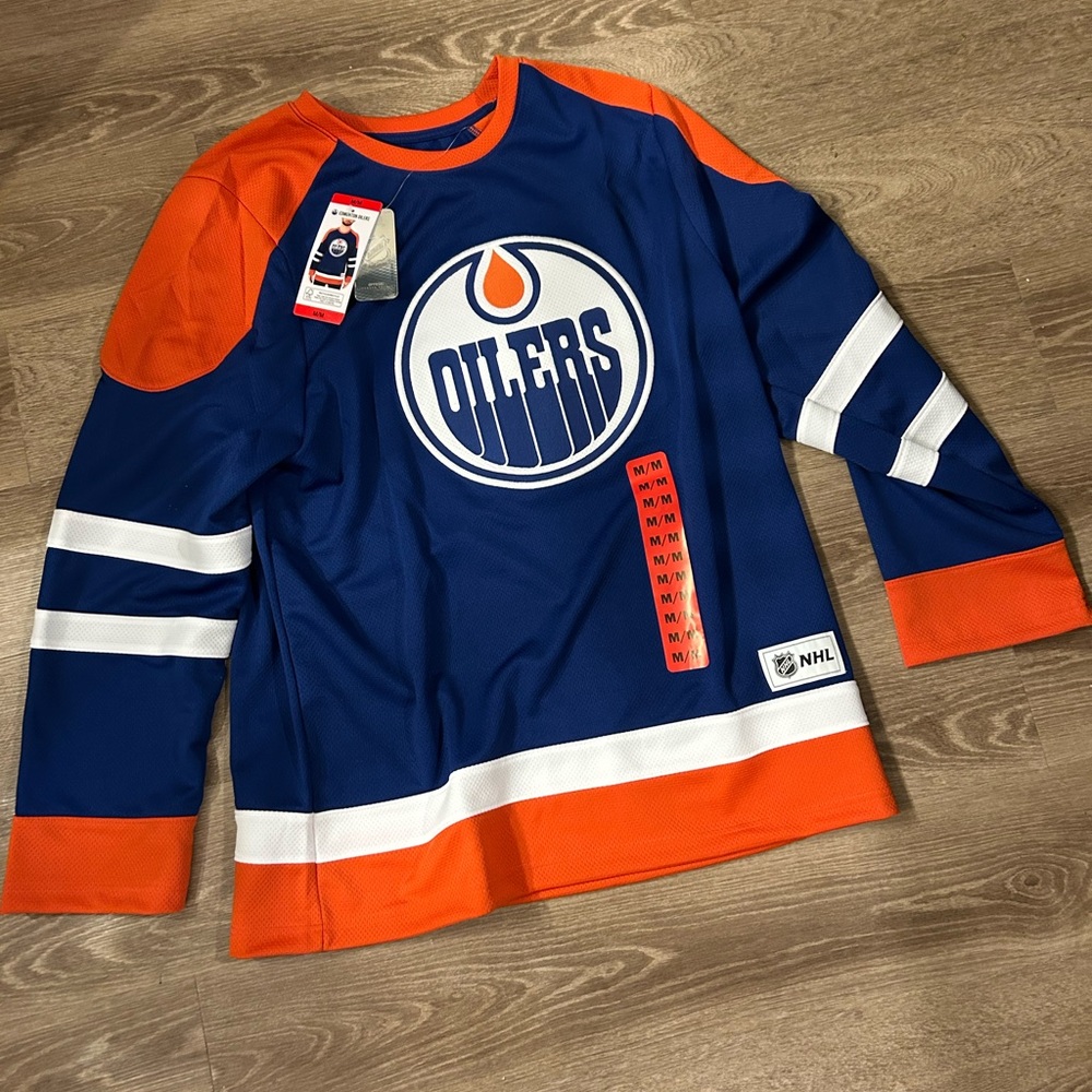 NHL Licensed Authentic  Blue, Orange and White Jersey